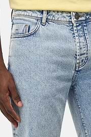 Jean En Denim Extensible Bleu À Délavage Clair, Bleu clair, hi-res