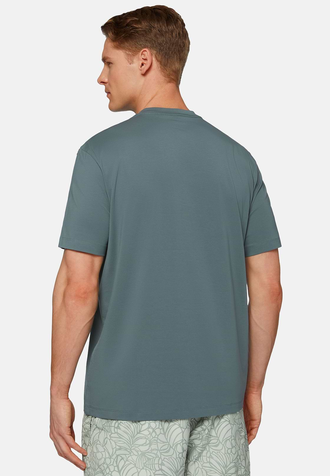 T-shirt En Coton Supima Extensible, Vert, hi-res