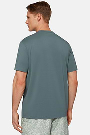 T-Shirt In Stretch Supima Cotton, Green, hi-res