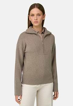 Quarter-Zip Jumper in Wool and Cashmere