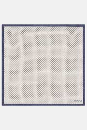 Micro Geometric Silk Pocket Square, Cream, thumb, 2