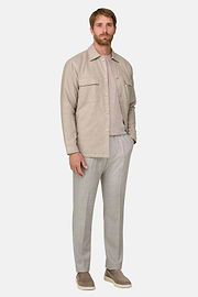 Camicia Over Imbottita in Cotone Tencel, Sabbia, thumb, 2