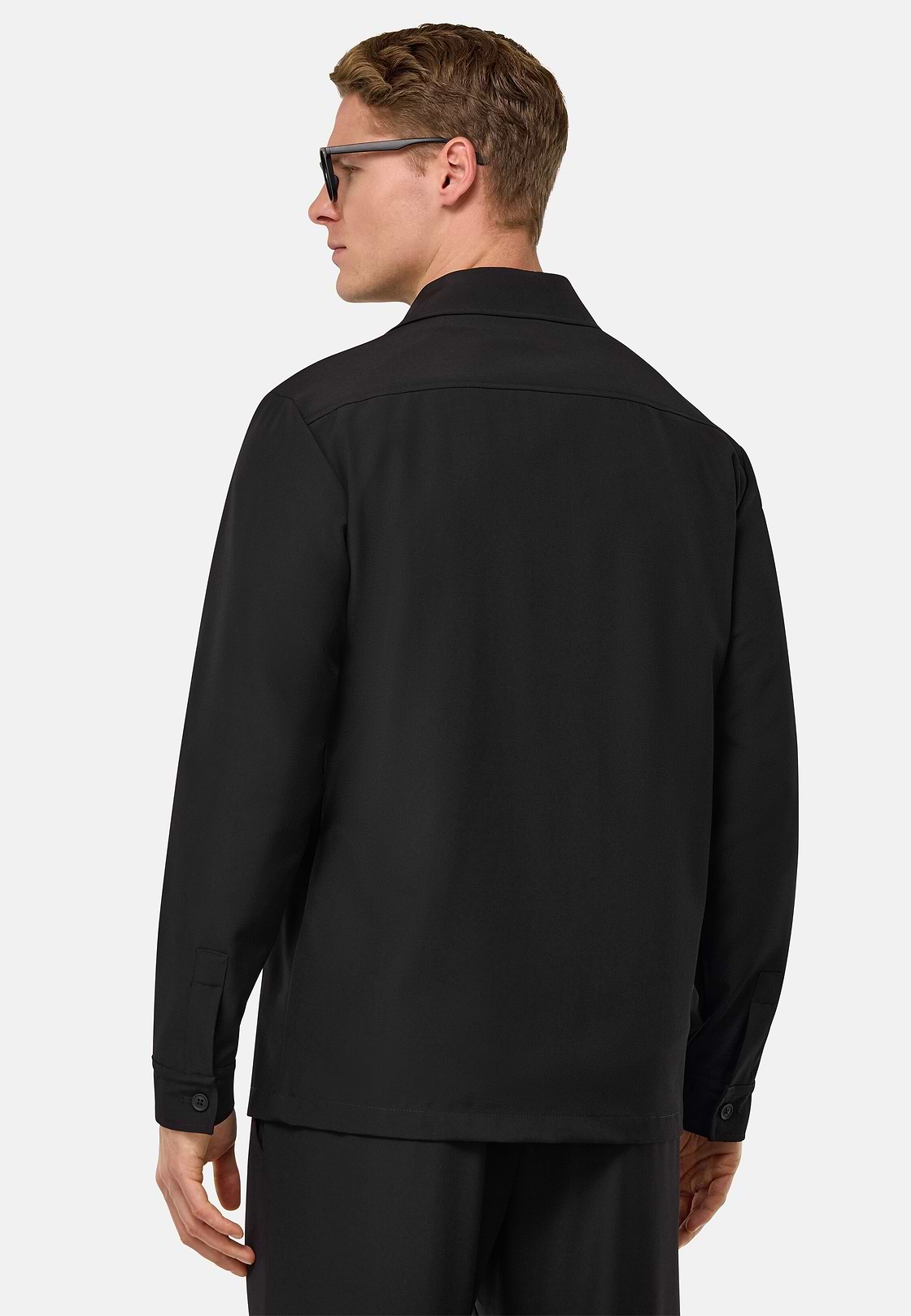 Veste Chemise Link En Laine, Noir, hi-res