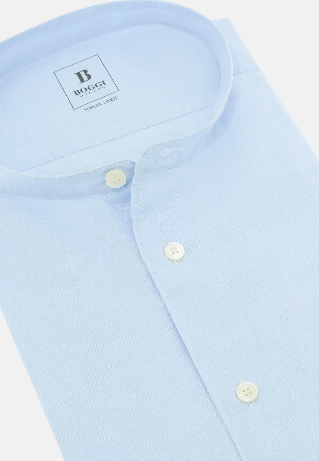 Regular Fit Tencel Linen Shirt, Light Blue, hi-res