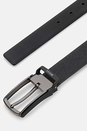 Dwustronny pasek ze skóry, Black, thumb, 2