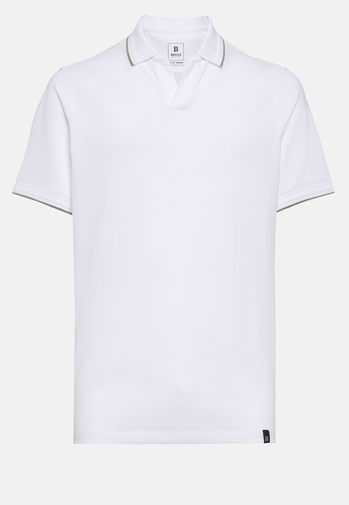 High-Performance Piqué Polo Shirt, White, hi-res