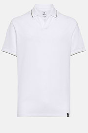 High-Performance Piqué Polo Shirt, White, hi-res