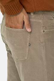Jeans in Stretch Velvet, Mud, thumb, 3