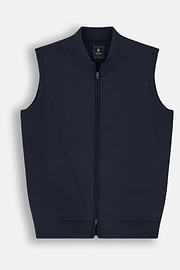 Navy Recycled and Technical Jersey Waistcoat, Navy blue, thumb, 5