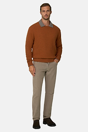 Jeans in Stretch Velvet, Mud, thumb, 2