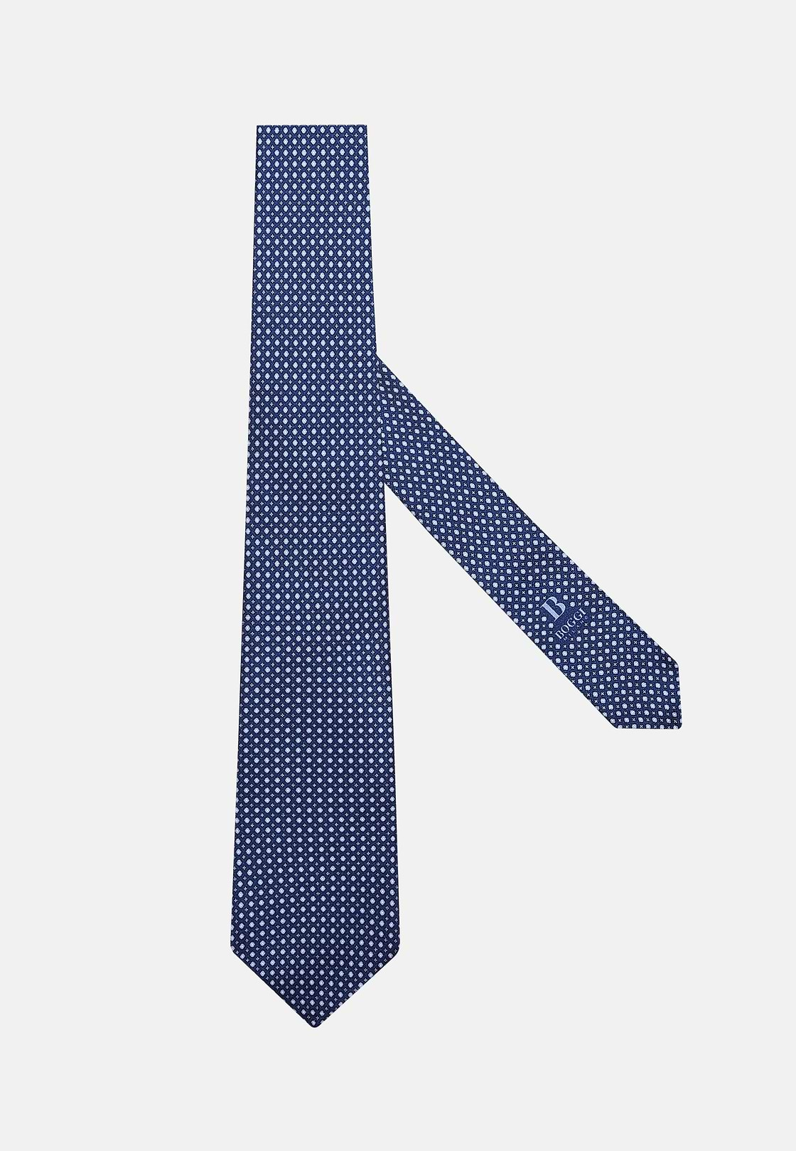 Floral Silk Tie, Blue, hi-res