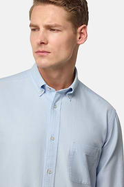 Regular Fit Oxford Cotton Shirt, Light Blue, hi-res
