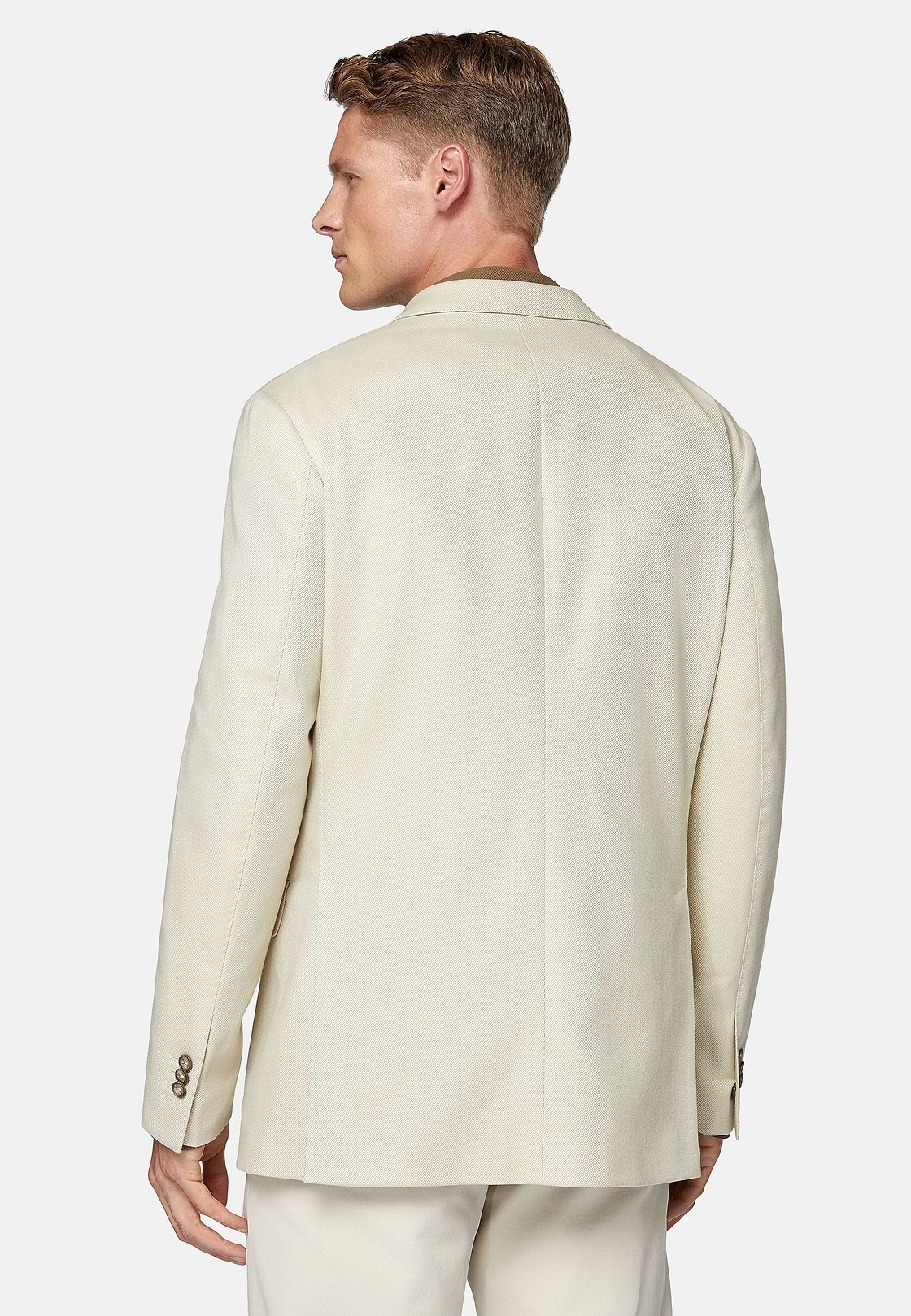 Veste Sable En Laine Et Coton Stretch, Sable, hi-res