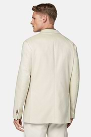 Sand Jacket In Stretch Cotton And Wool, Sand, hi-res