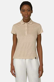 Polo en lin extensible, Sable, thumb, 1