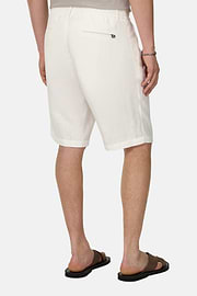 Bermudahose Aus Leinen, Weiß, thumb, 4