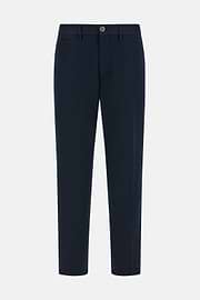 Stretch Cotton Trousers, Navy blue, hi-res