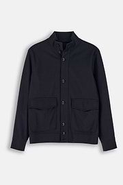 Bomber in Wool, Navy blue, thumb, 6