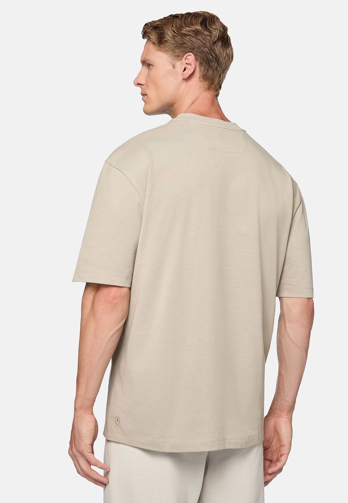 T-shirt van biologische katoenmix, Taupe, hi-res