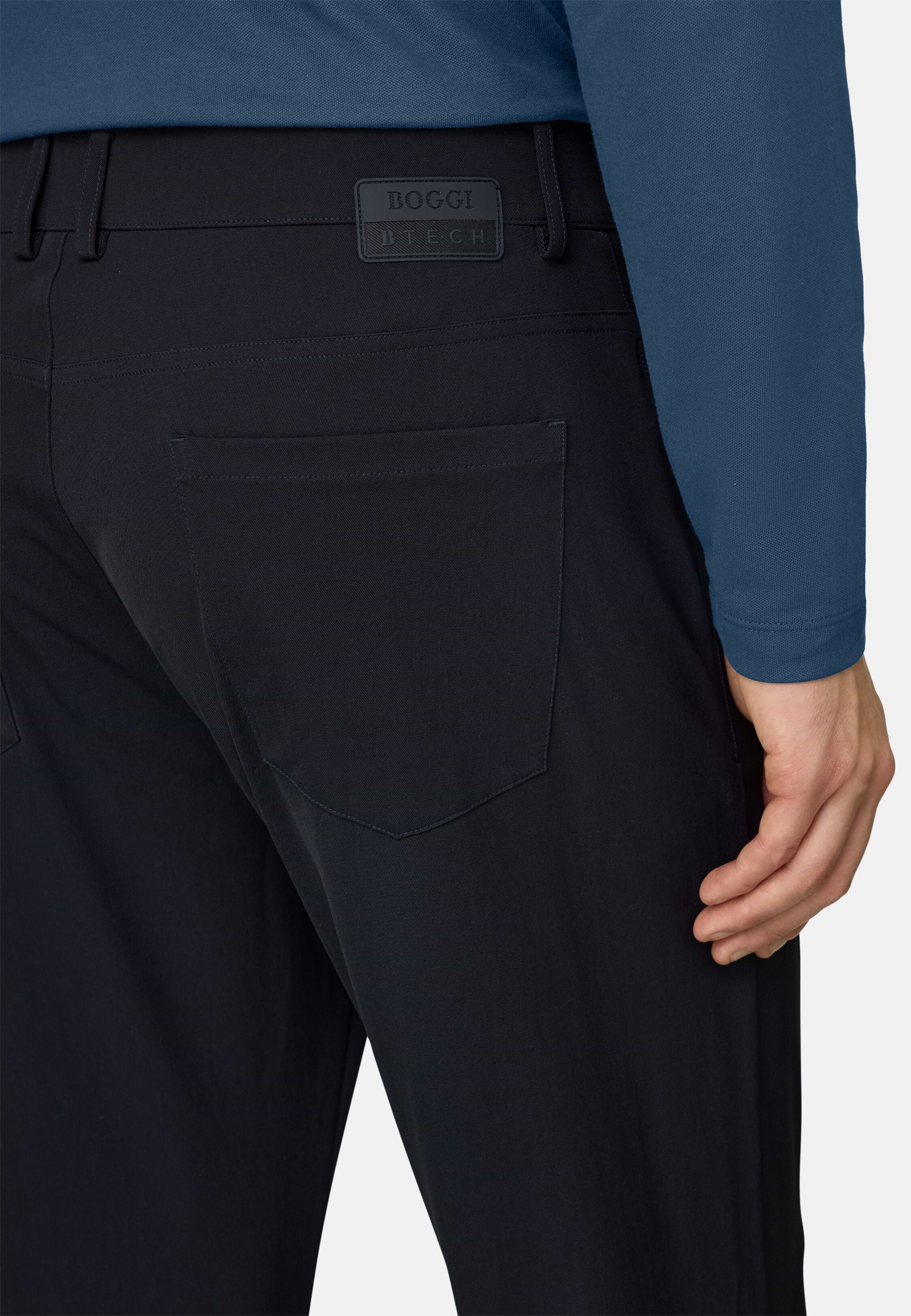 Men's B Tech Nylon Jeans, Navy blue | Boggi Milano