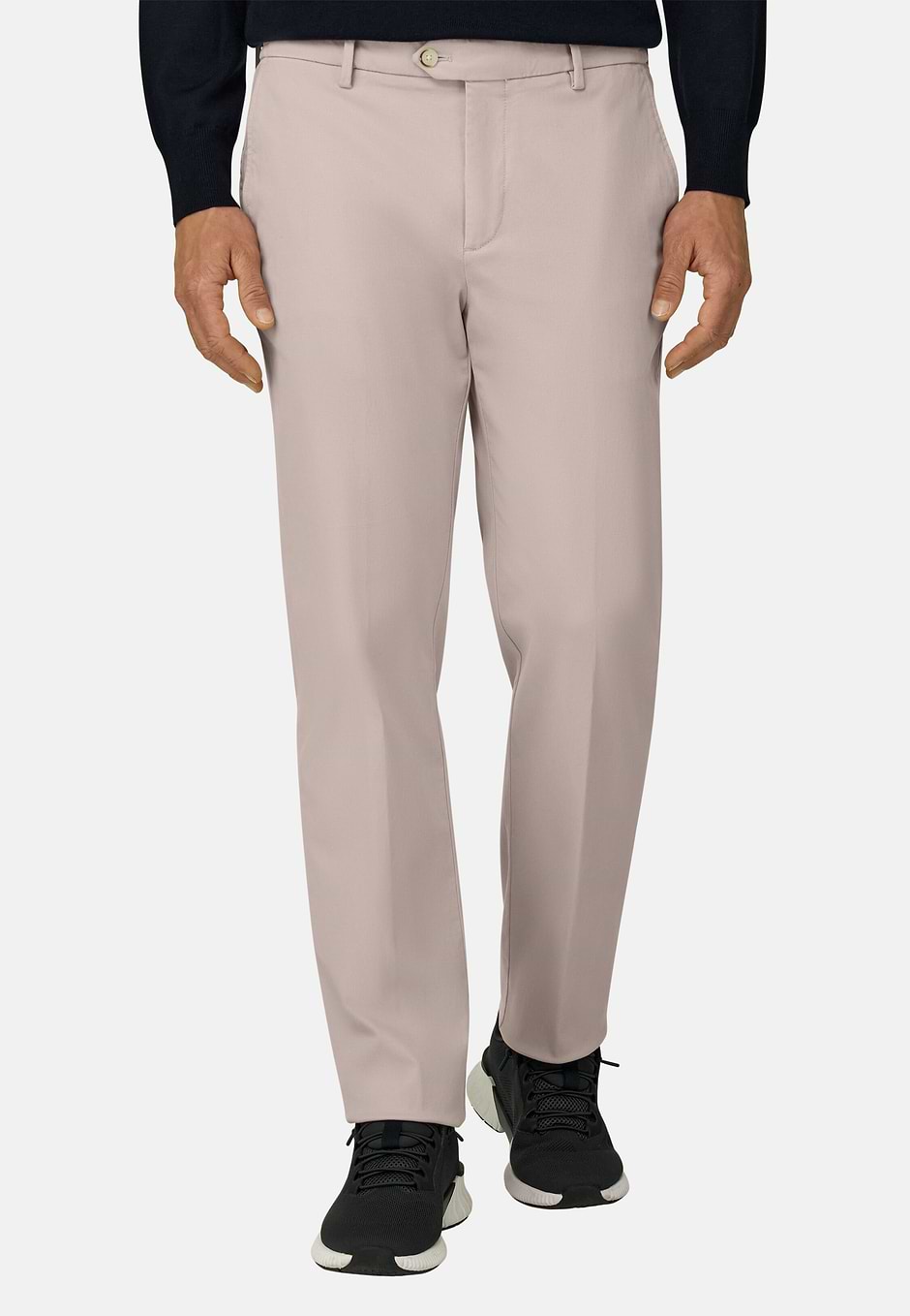 Trousers in Stretch Cotton Tencel, Sand, hi-res