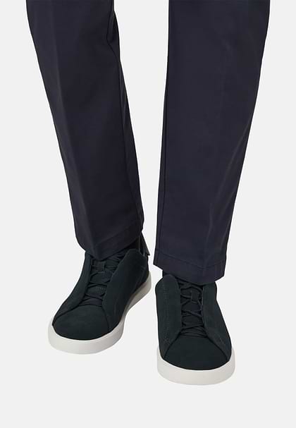 Essence Trainers in Suede Leather, Navy blue, hi-res