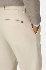 Trousers in Stretch Cotton, Sand, thumb, 3