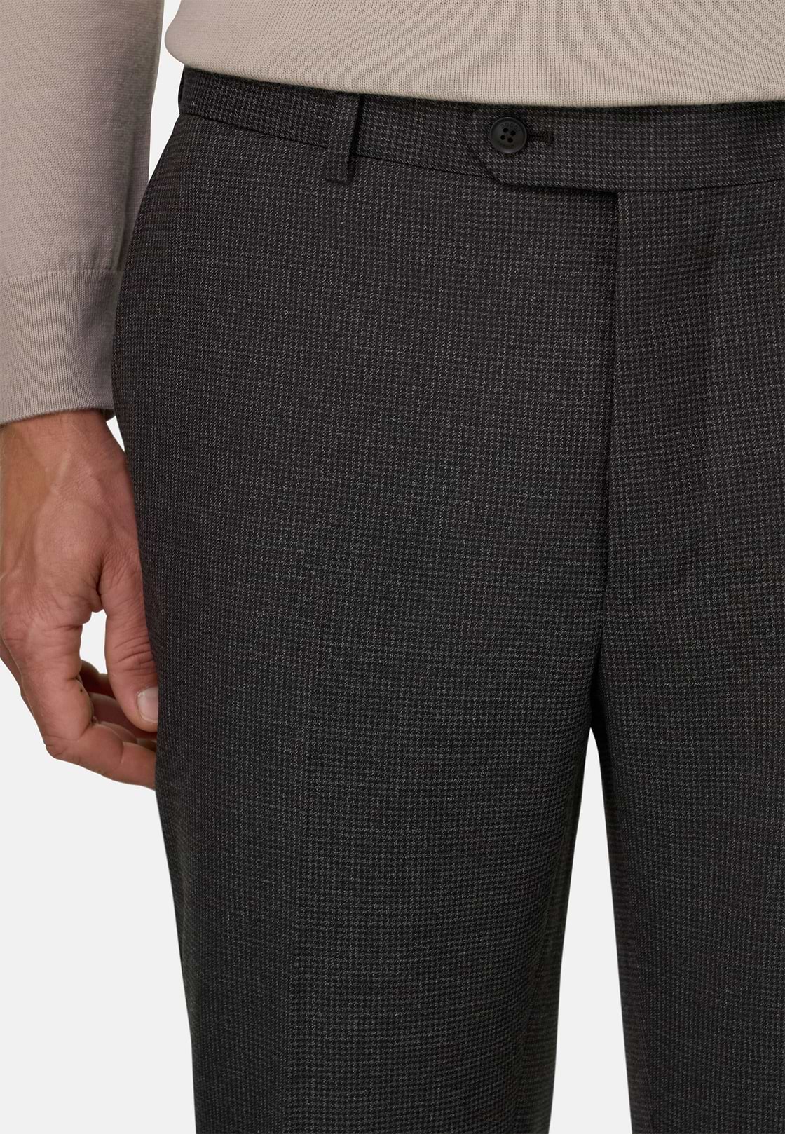 Suit Micro Patterned Wool Blend, Brown, hi-res, 4