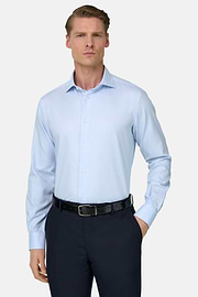 Camicia In Cotone Regular Fit, Azzurro, thumb, 2