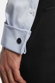 Stretch P.Point D.Cuff Windsor Collar Shirt Slim F, Light blue, hi-res