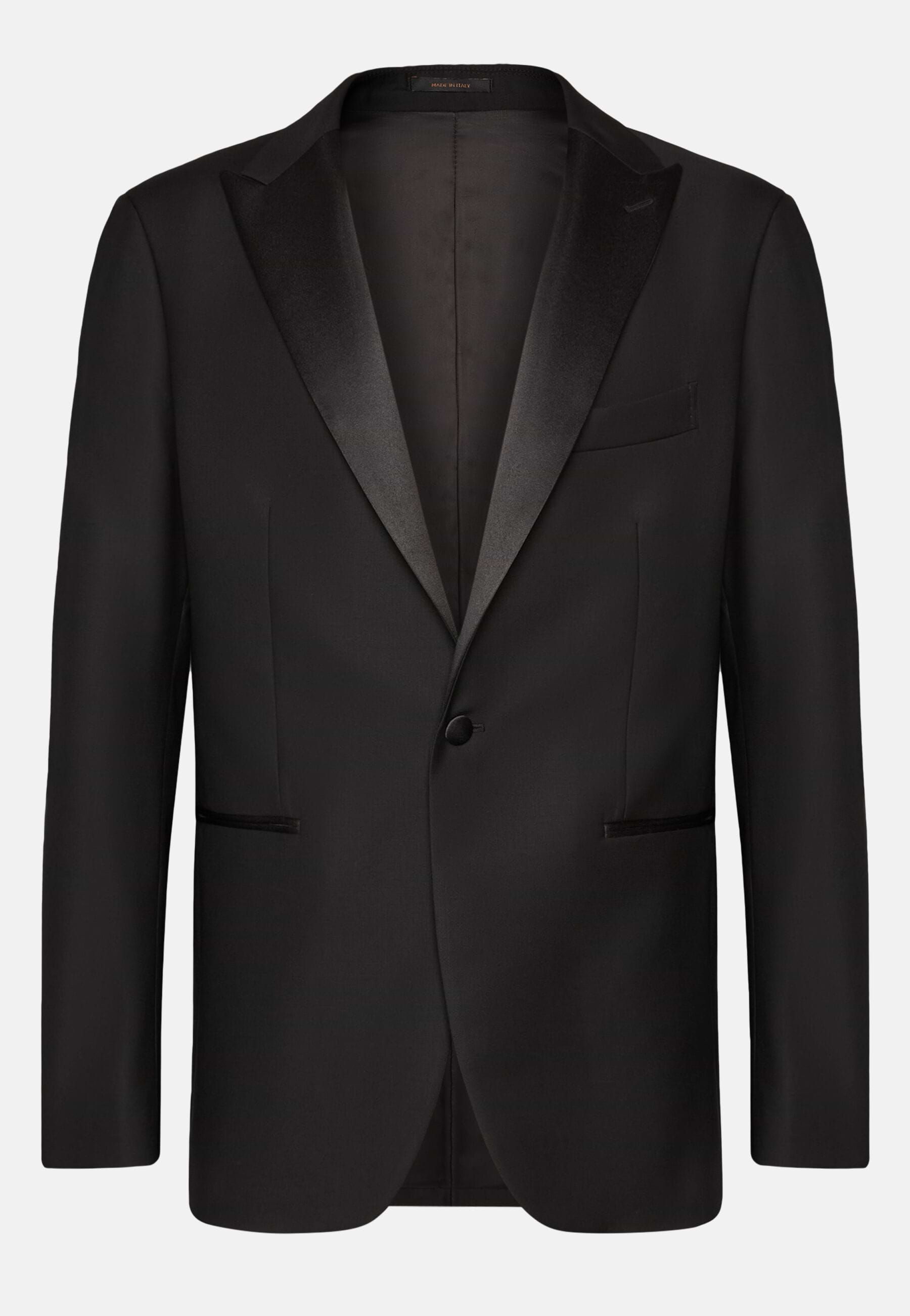 人気ブランド新作豊富 Men's Black Milano Boggi | Lapels Peak with Jacket Tuxedo Wool スーツ