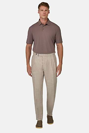 Polo Shirt In Stretch Supima Cotton, Taupe, hi-res