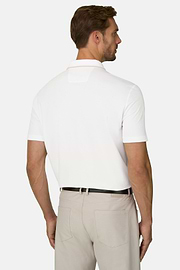 Polo aus Stretchgewebe Piqué Mischgewebe Cool Jade, Weiß, thumb, 4