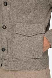 Jacket in Wool Cashmere Blend Mélange, Grey, thumb, 5