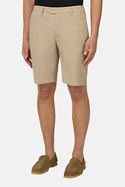 Bermudahose Aus Elastischem Nylon, Sand, thumb, 1
