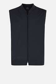 Navy Recycled and Technical Jersey Waistcoat, Navy blue, hi-res