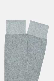 Chaussettes Motif Oxford En Coton Bio, Gris, hi-res