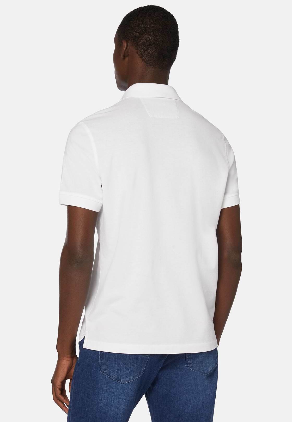 Regular Fit Cotton Pique Polo Shirt, White, hi-res