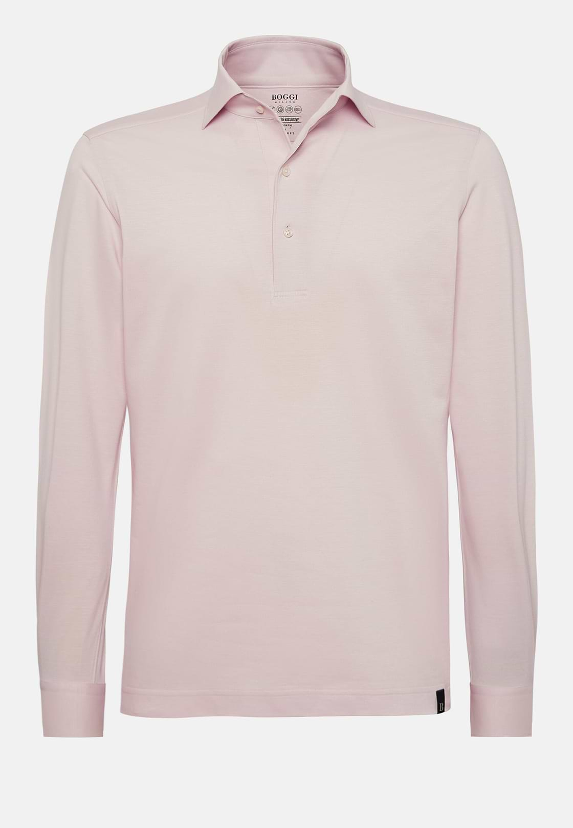 Japanese Jersey Polo Shirt, Pink, hi-res