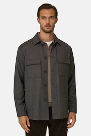 Shacket in Flannel, Taupe, thumb, 1
