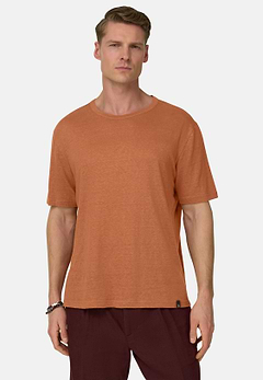 T-Shirt Aus Stretch-Leinen-Jersey