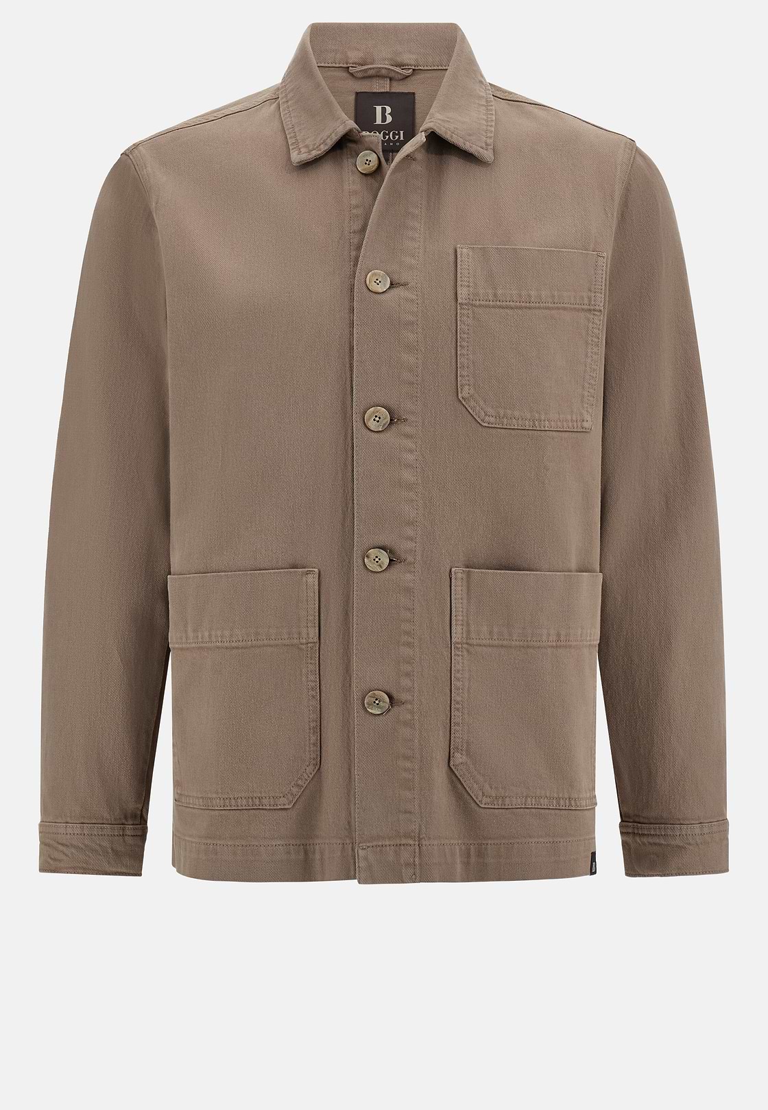 Veste Chemise Work En Coton, Taupe, hi-res