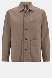 Veste Chemise Work En Coton, Taupe, hi-res