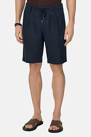 Bermuda En Lin, bleu marine, thumb, 2