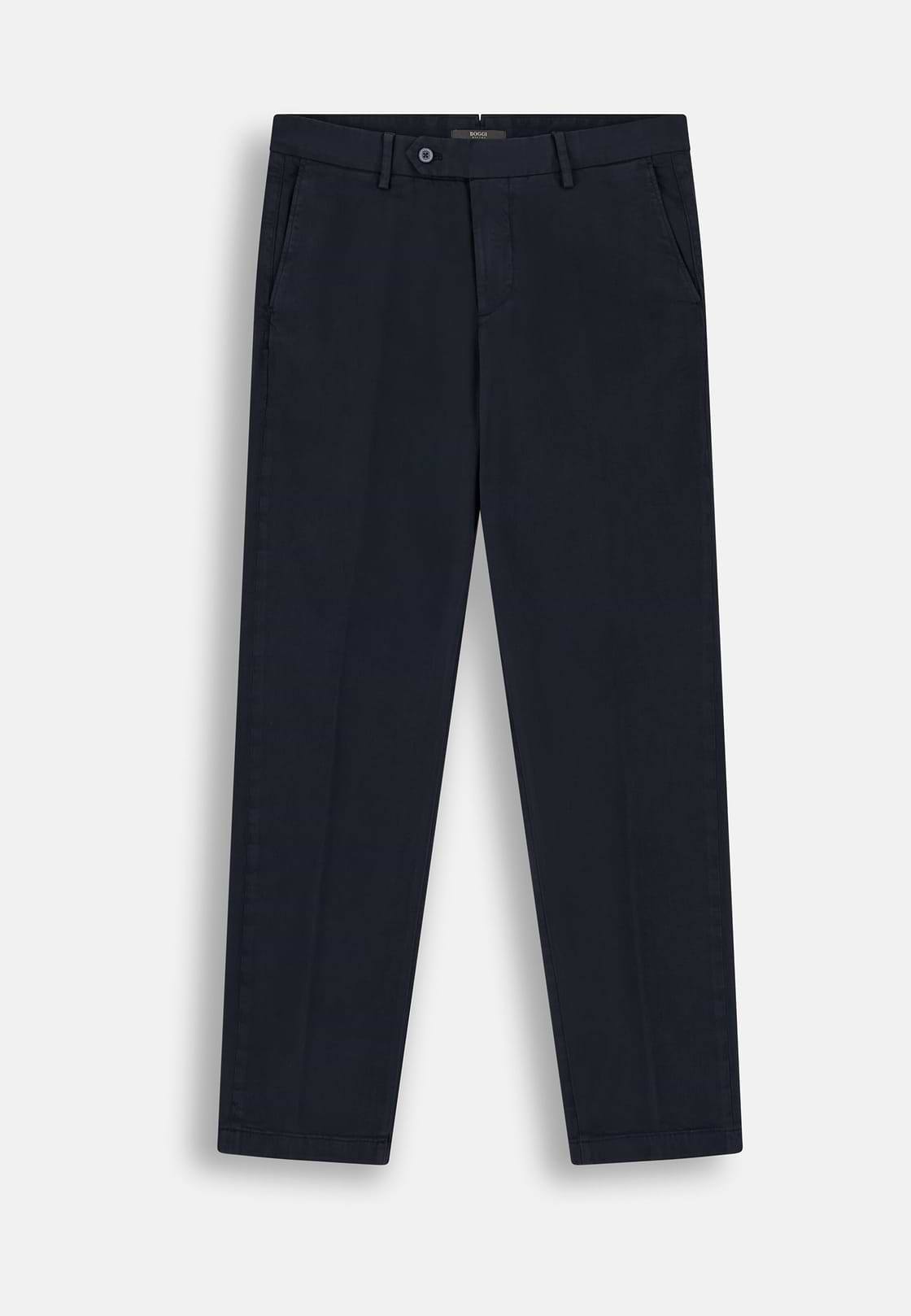 Trousers in Stretch Cotton, Navy blue, hi-res, 6