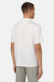 Polo En Jersey De Lin Extensible, Blanc, thumb, 3