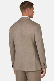 Wool, Linen and Silk Jacket, Taupe, hi-res