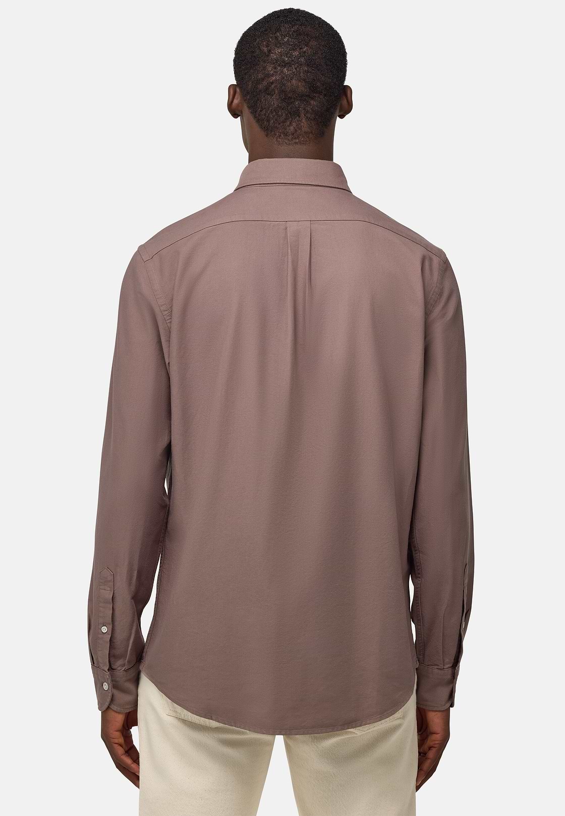 Camisa Oxford de algodón corte regular, Taupe, hi-res