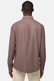 Camisa Oxford de algodón corte regular, Taupe, hi-res