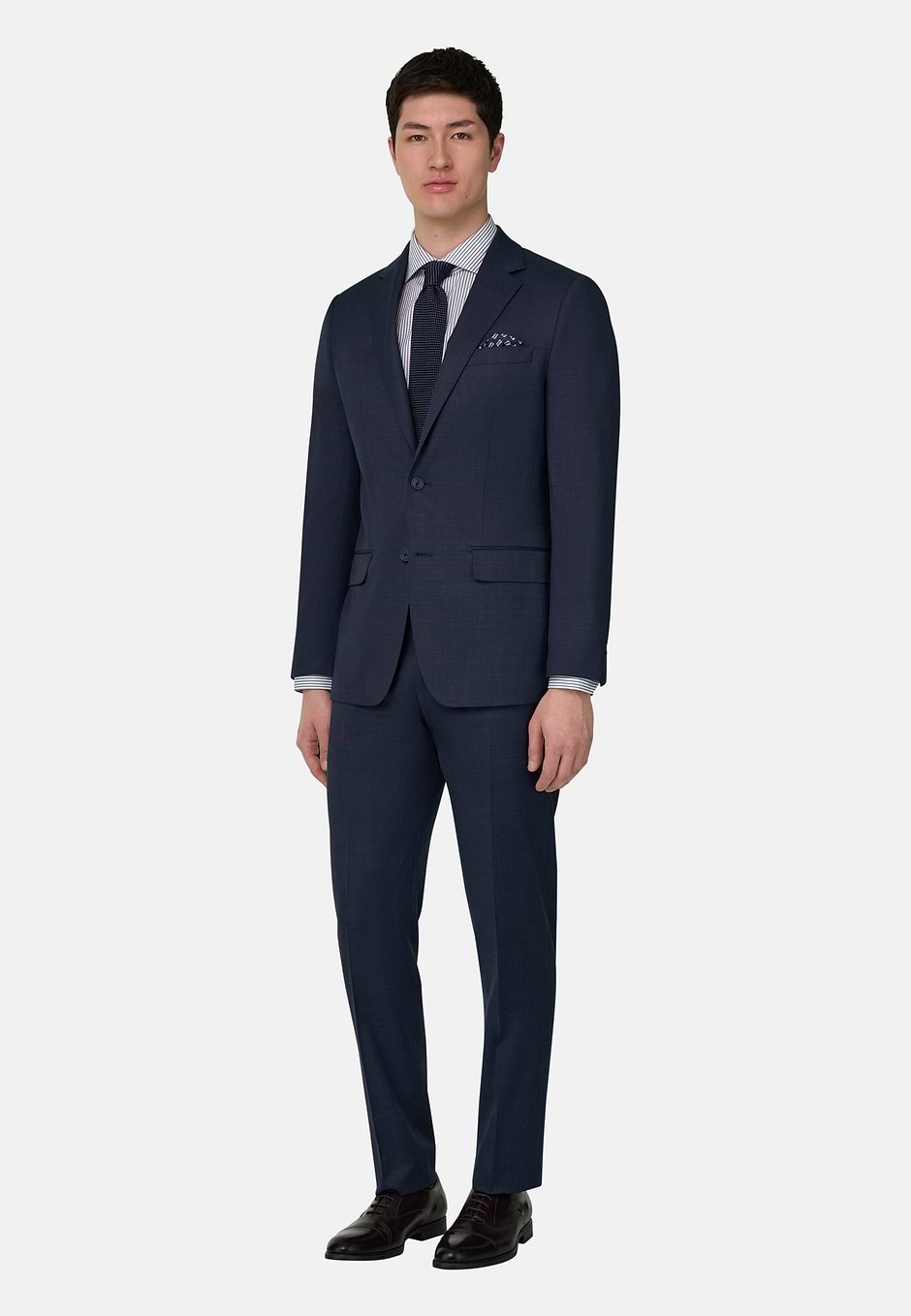Micro Fancy Wool Stretch Suit, Blue, hi-res